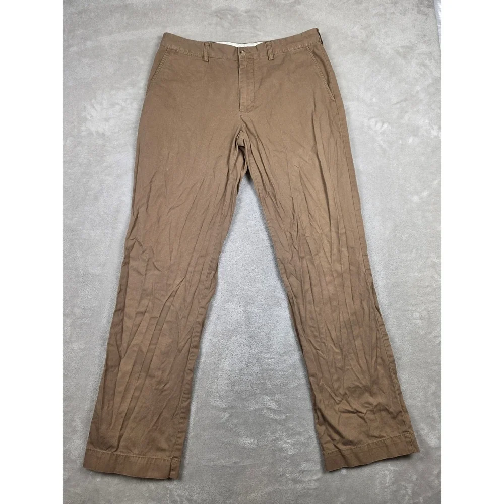 Polo Ralph Lauren Chino Pants Mens 34/34 Brown Cotton Straight Leg Casual